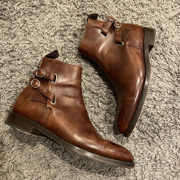 J.Fitzpatrick Genesee MTO Gold Museum Calf Double Country Rubber Sole 8E $800.00 main image 6